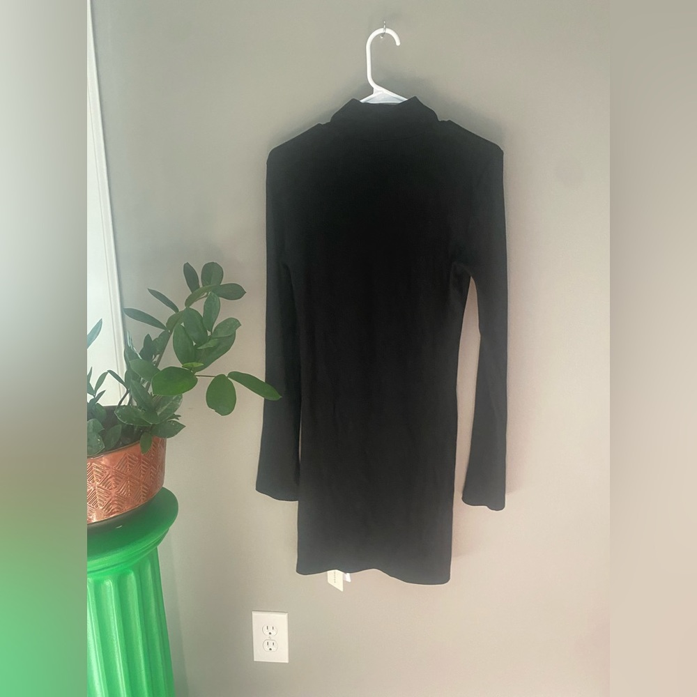 Black Commense Ribbed Dress - NWT
